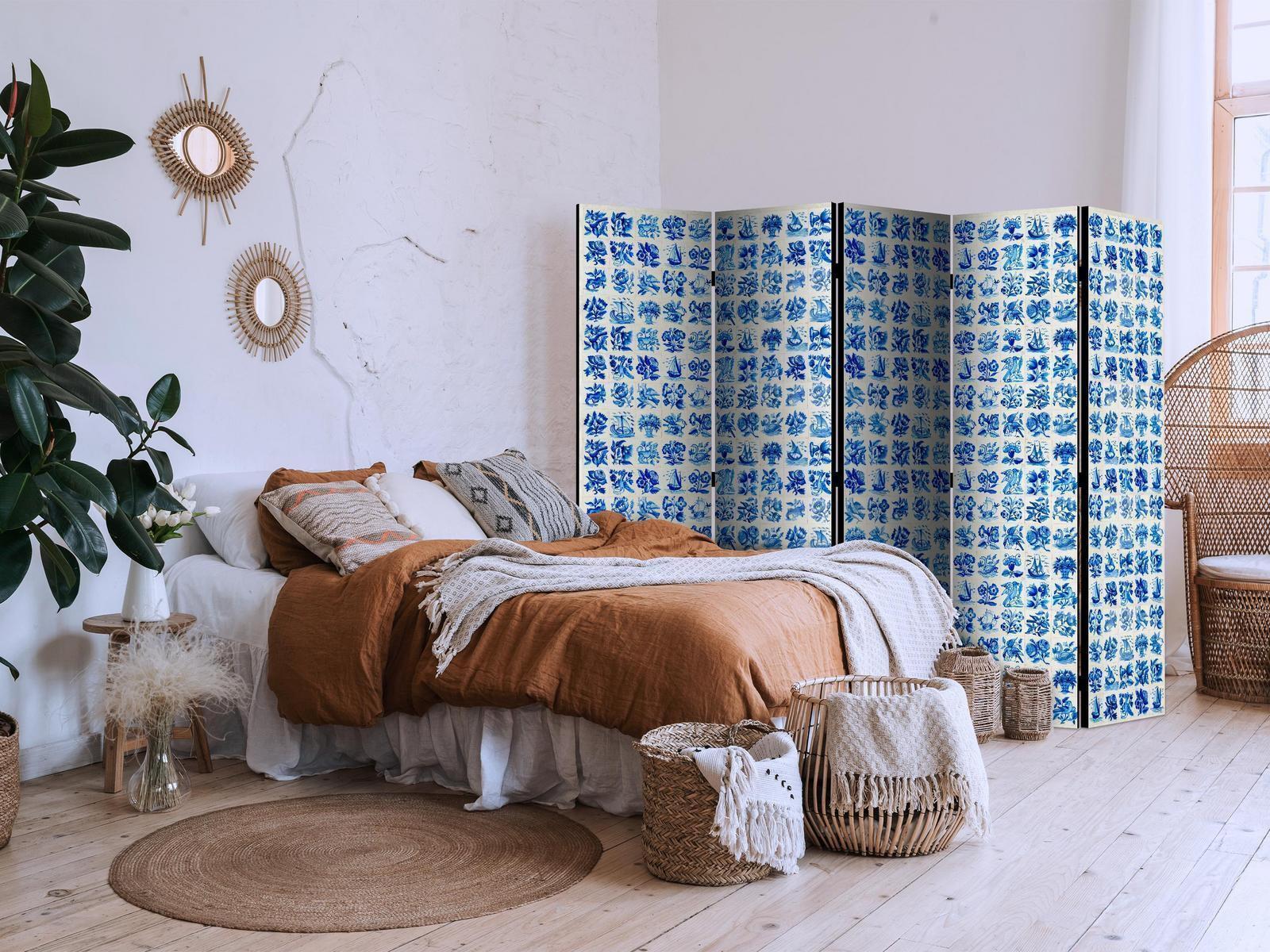 Paravent - Ceramic Tiles - Traditional Portuguese Blue Tiles Azulejos Artgeist