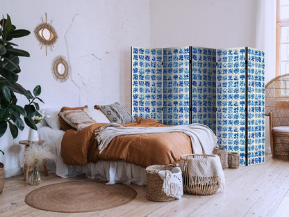 Paravent - Ceramic Tiles - Traditional Portuguese Blue Tiles Azulejos Artgeist