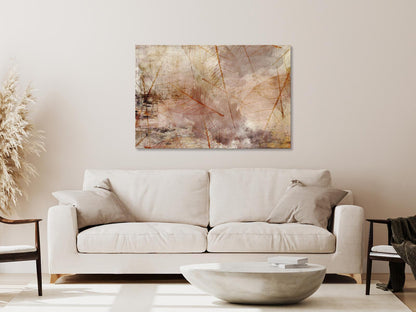 Canvas art print "Leinwandbild - Imprint of Nature" displayed in stylish living room.