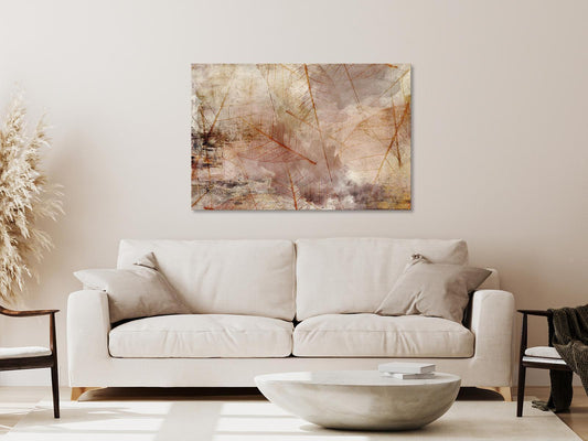 Canvas art print "Leinwandbild - Imprint of Nature" displayed in stylish living room.