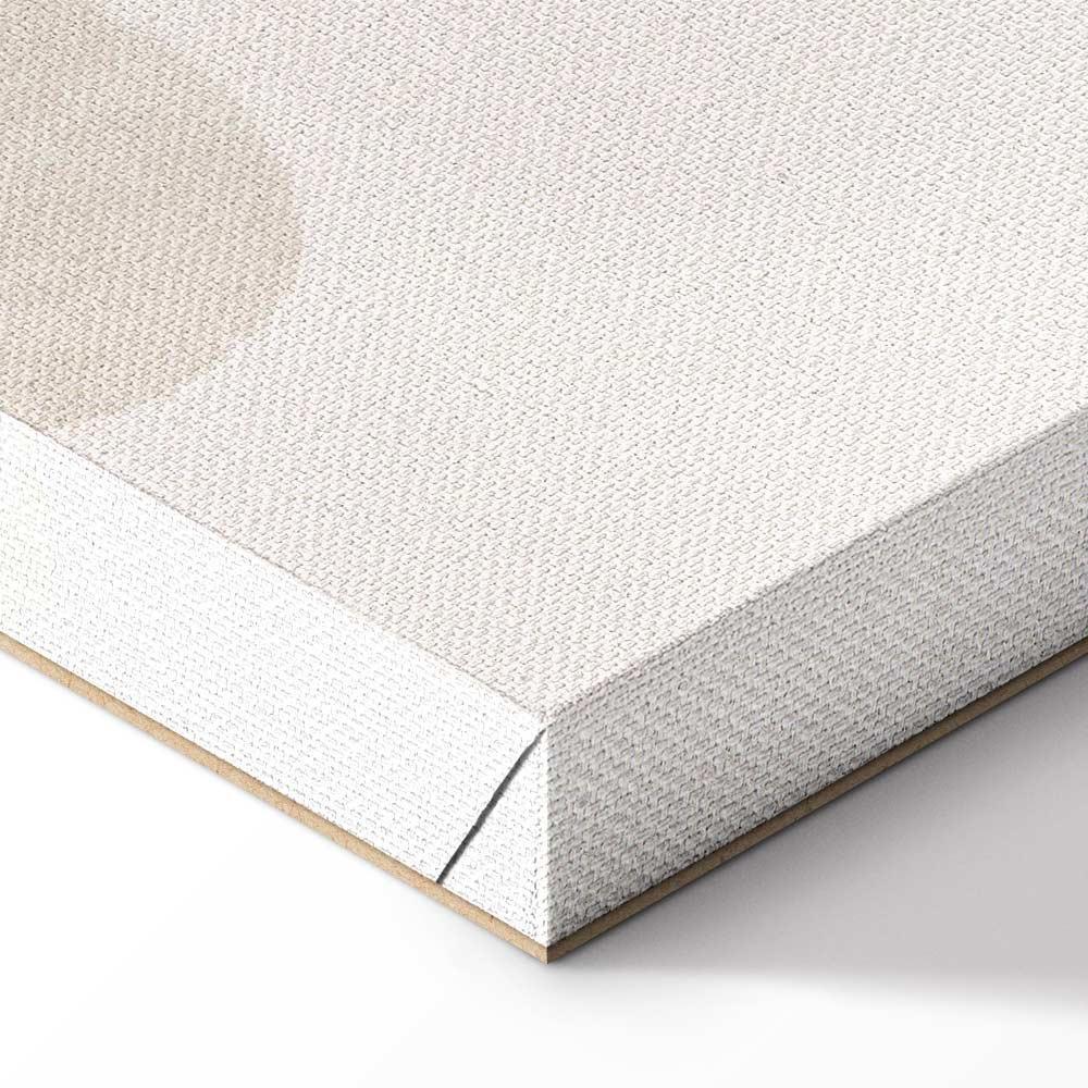 Leinwandbild - Fairy-Tale Moon - Pastel Moon with Balloons Among Colorful Clouds and Stars in Subdued Colors on a Light Background