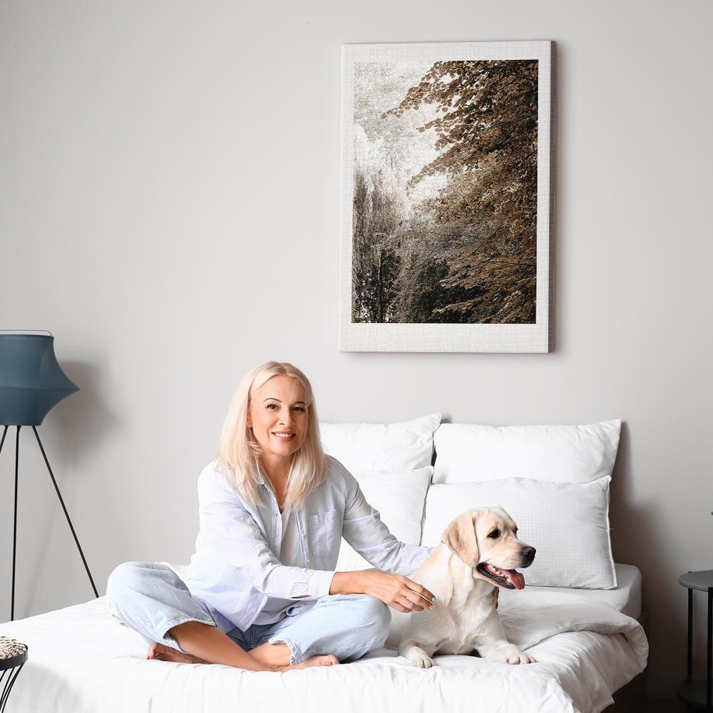 Leinwandbild - Sepia Park (1 Part) Vertical