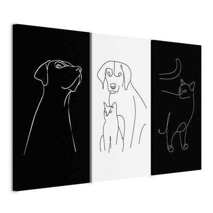 Leinwandbild - Domestic Animals (3 Parts)