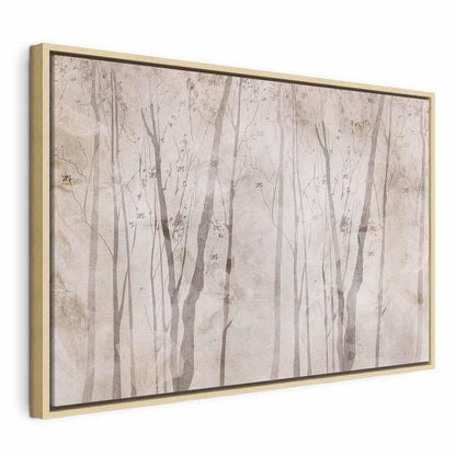 Leinwandbild - Beige Forest of Thoughts (1 Part) Wide