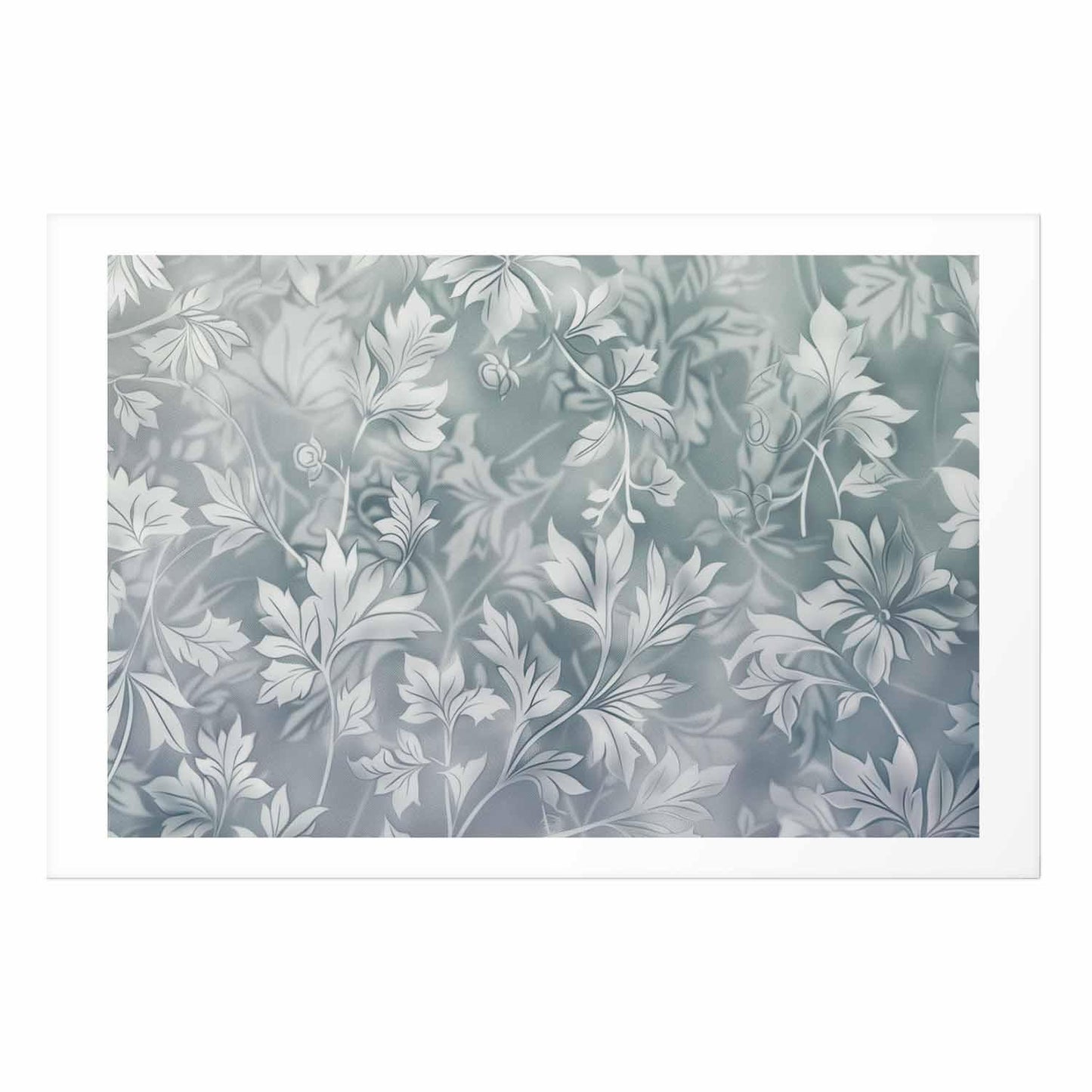 Poster - Worn Floral Patterns in Muted Turquoises