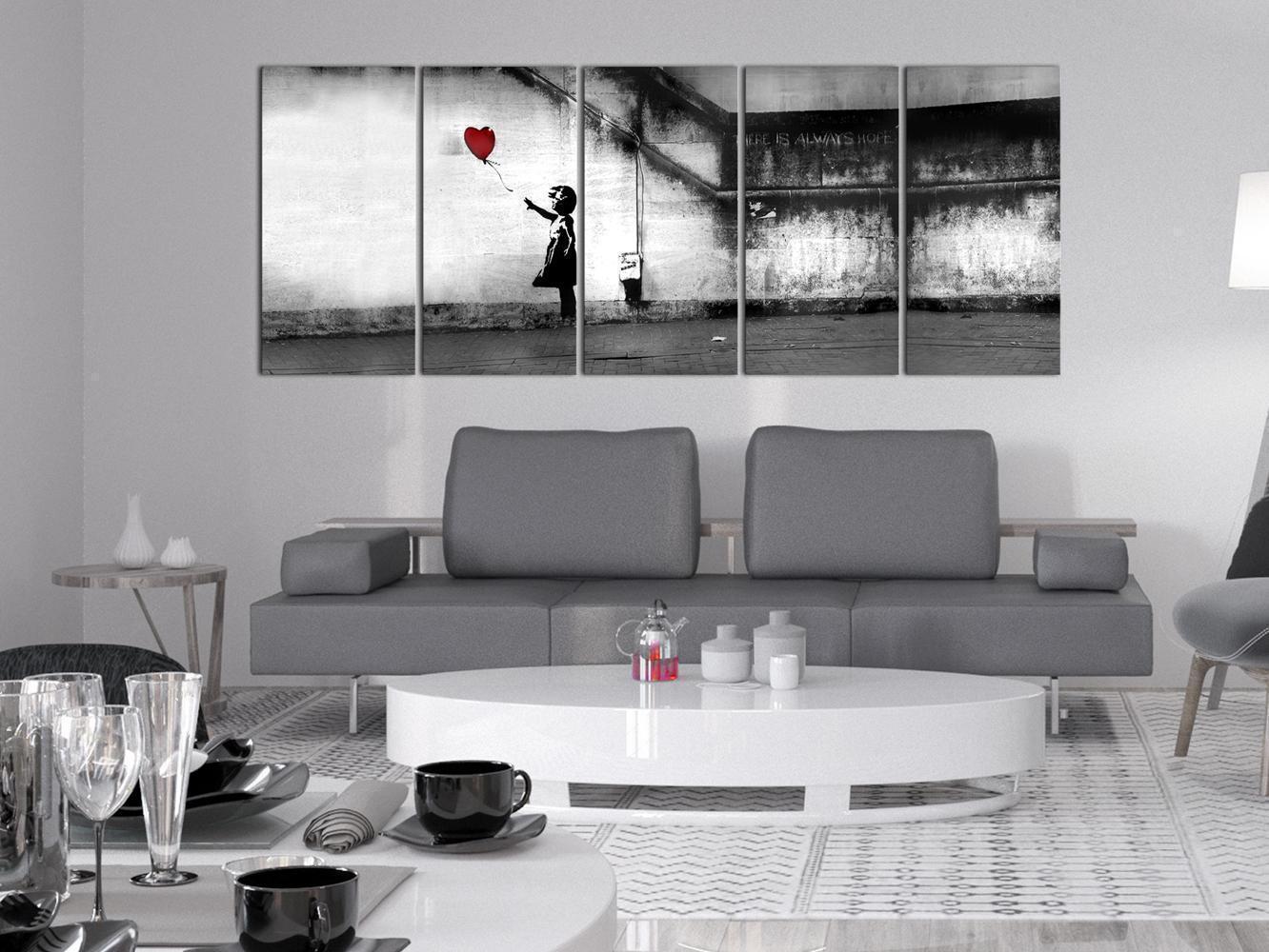 Leinwandbild - Banksy: Runaway Balloon Artgeist