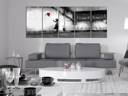 Leinwandbild - Banksy: Runaway Balloon Artgeist