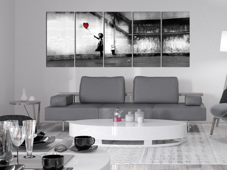 Leinwandbild - Banksy: Runaway Balloon Artgeist