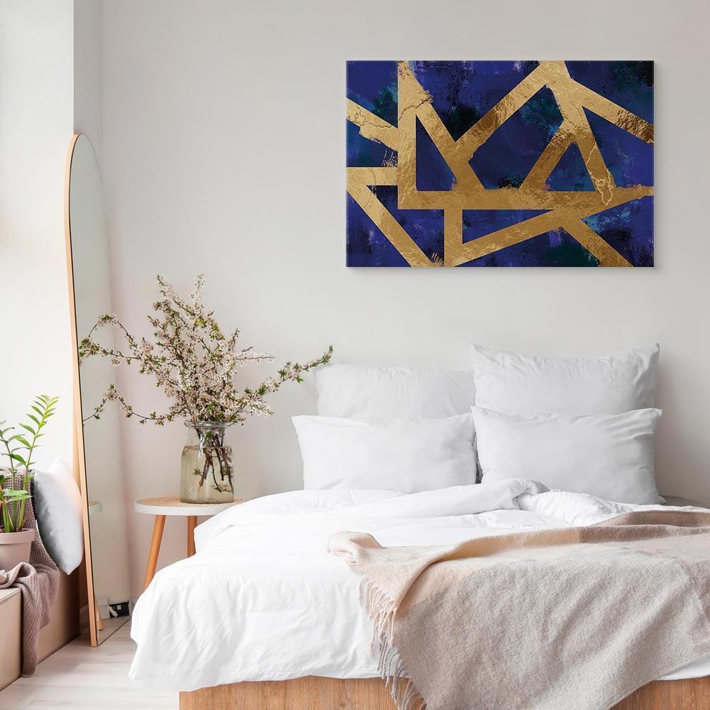 Leinwandbild - Golden Geometry (1 Part) Wide