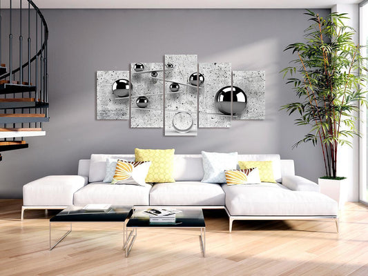 Leinwandbild - Balls and Concrete (5 Parts) Wide