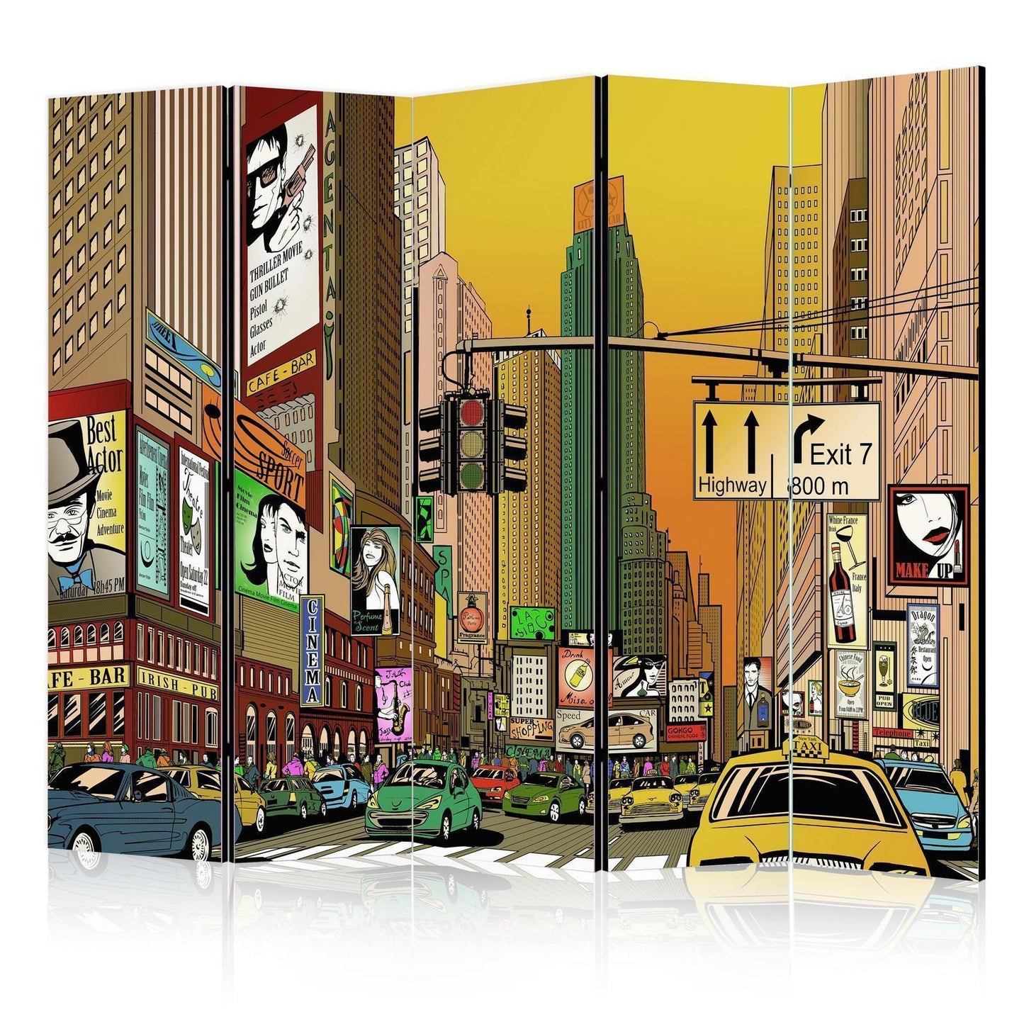 Paravent - Vibrant city - NY II Artgeist