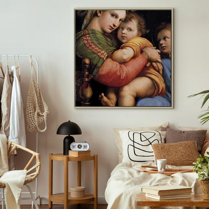 Leinwandbild - Rafael Santi – Madonna on a Chair