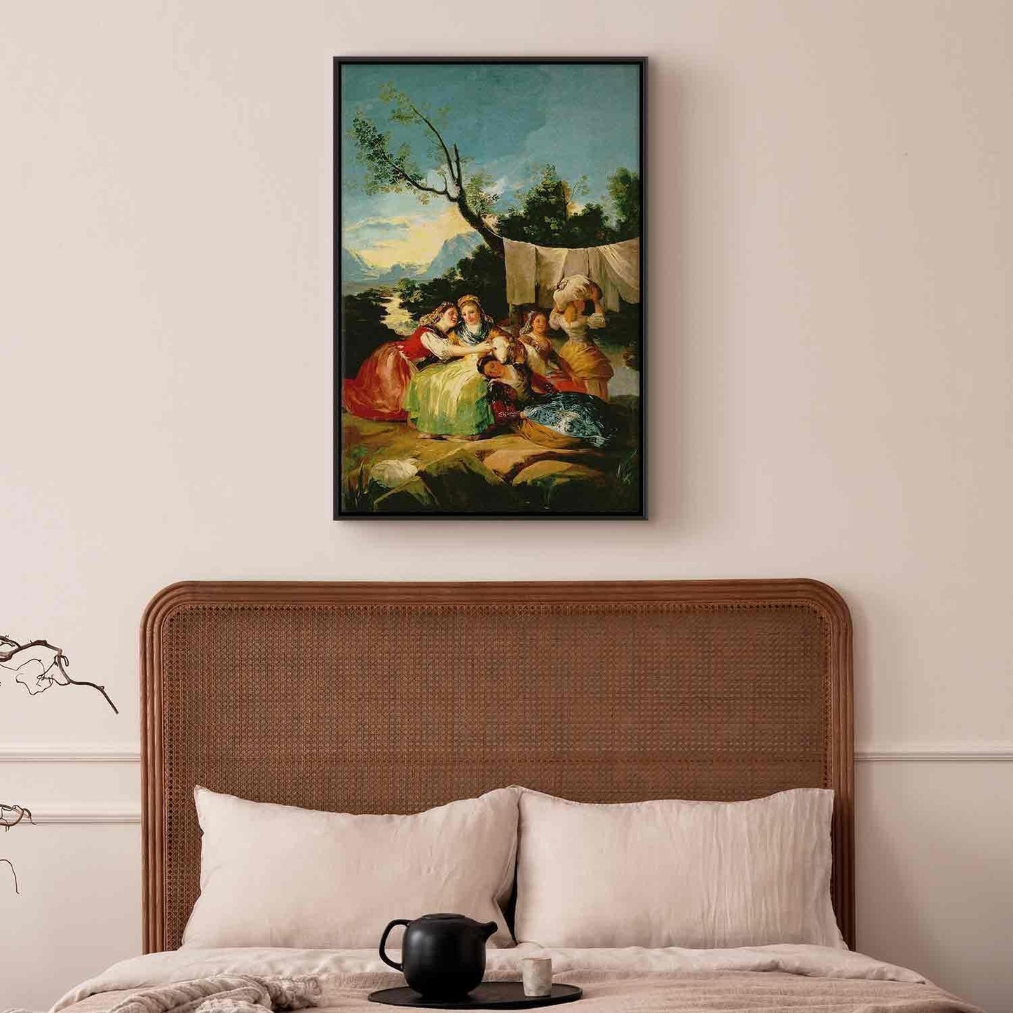 Leinwandbild - The Washerwomen before (Francisco Goya) Artgeist