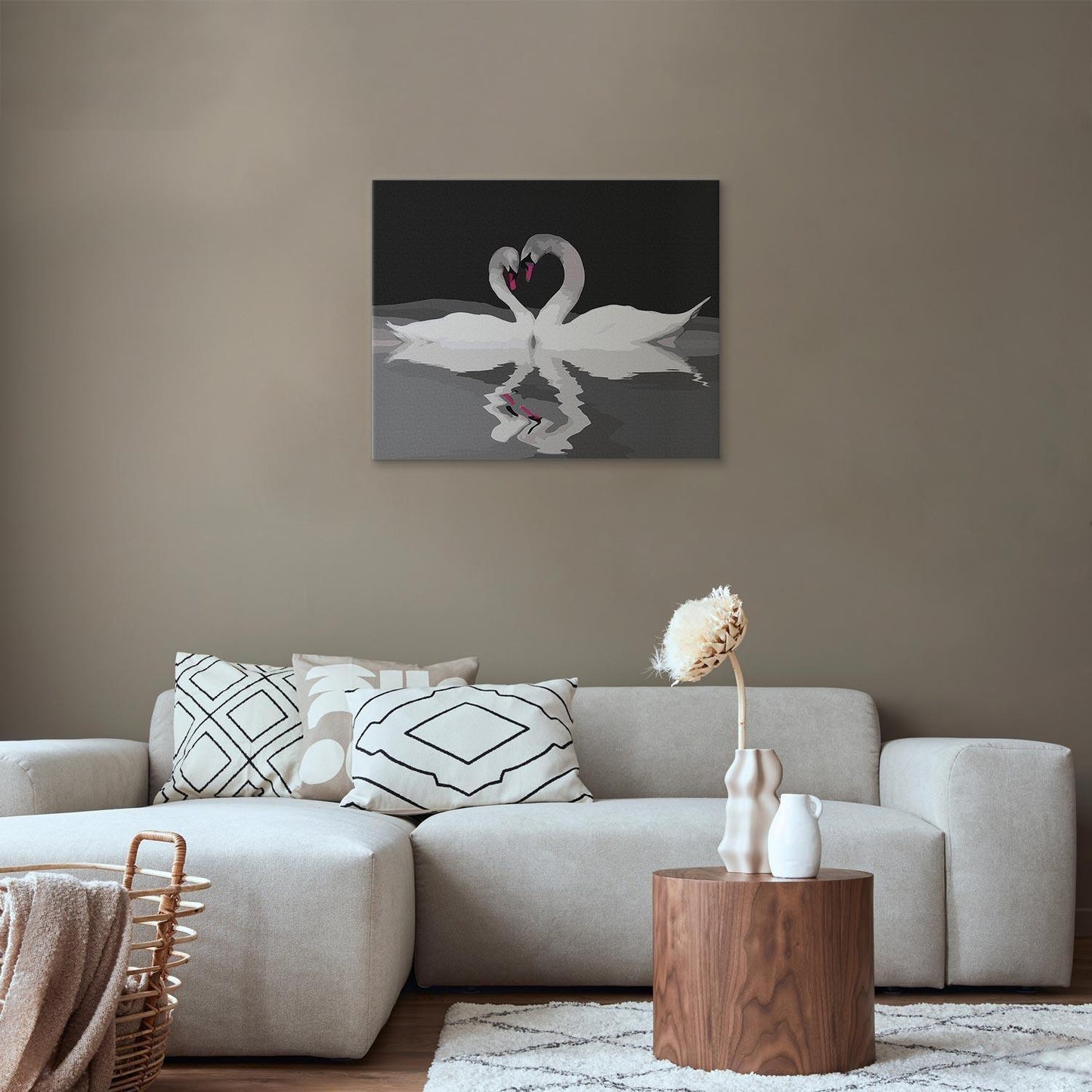 Malen nach Zahlen - Swan Couple