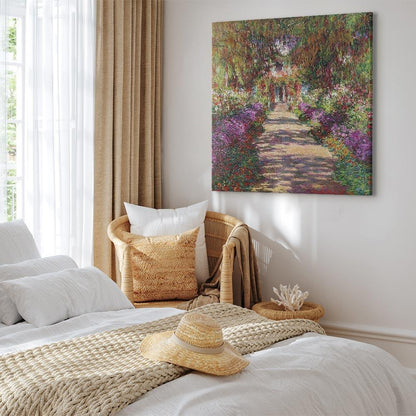 Leinwandbild - Claude Monet – A Pathway in Monet's Garden