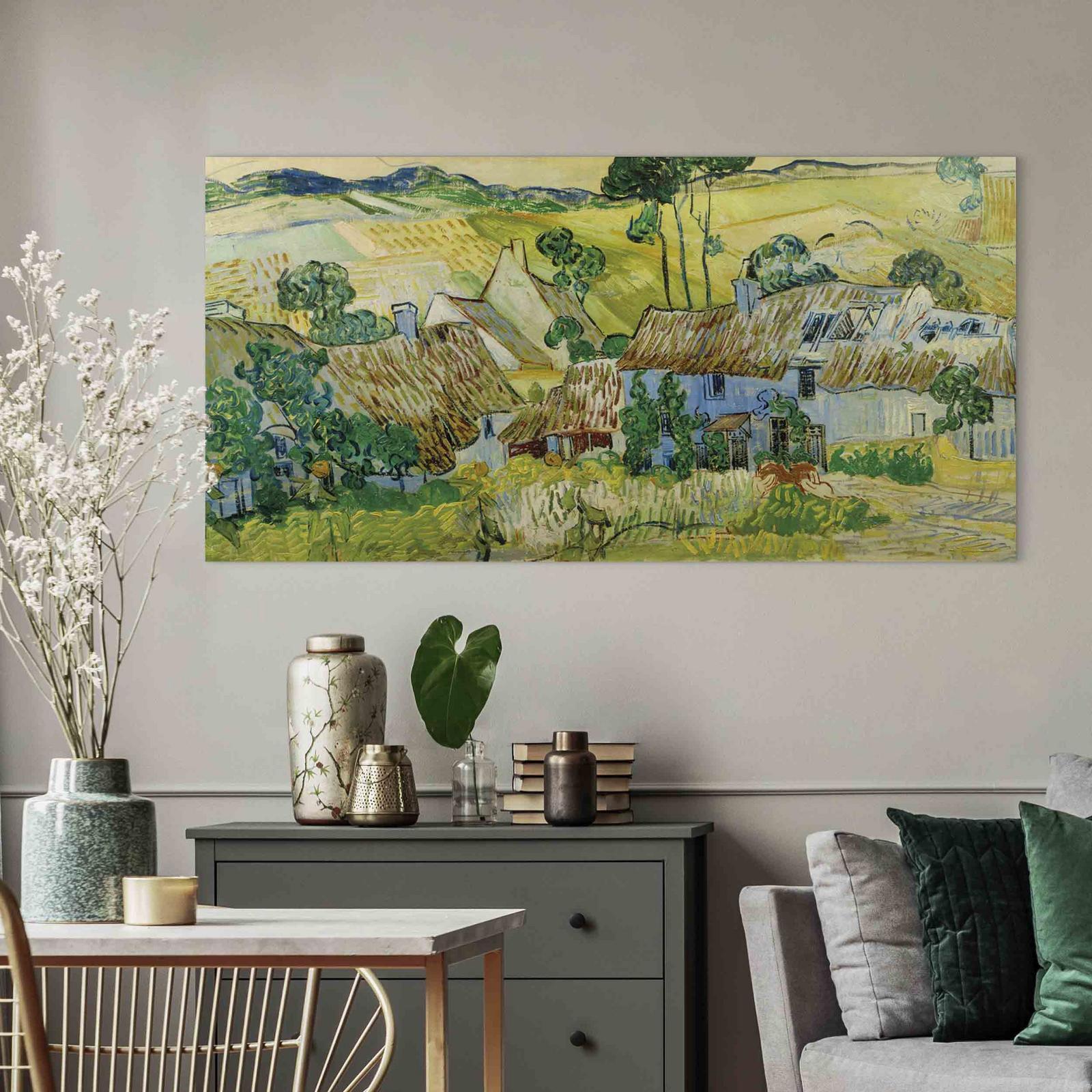 Leinwandbild - Farms near Auvers (Vincent Van Gogh) Artgeist