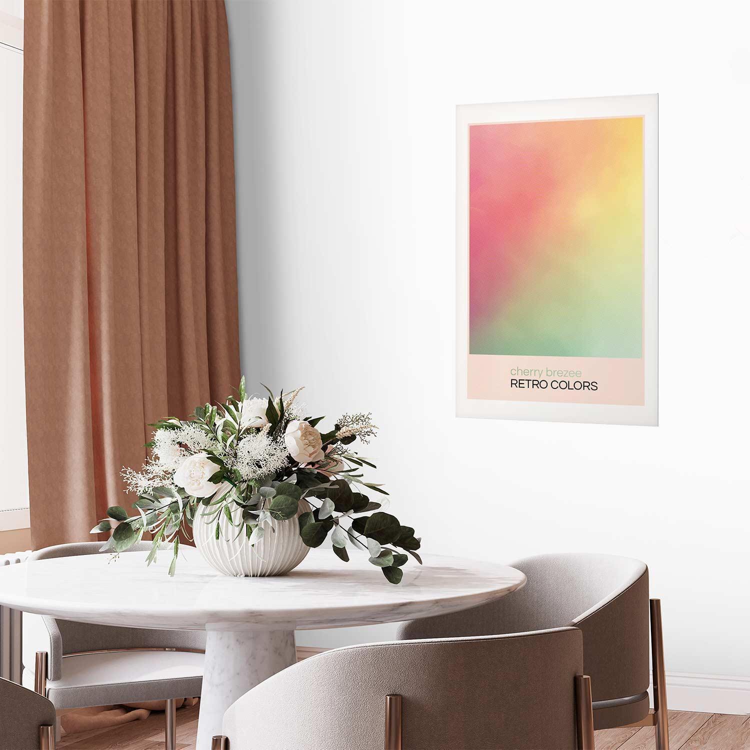 Poster - Cherry Breeze - Pastel Gradient in Soft, Retro Colors Artgeist