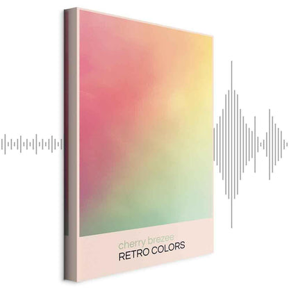Leinwandbild - Cherry Breeze - Pastel Gradient in Delicate Retro Colors