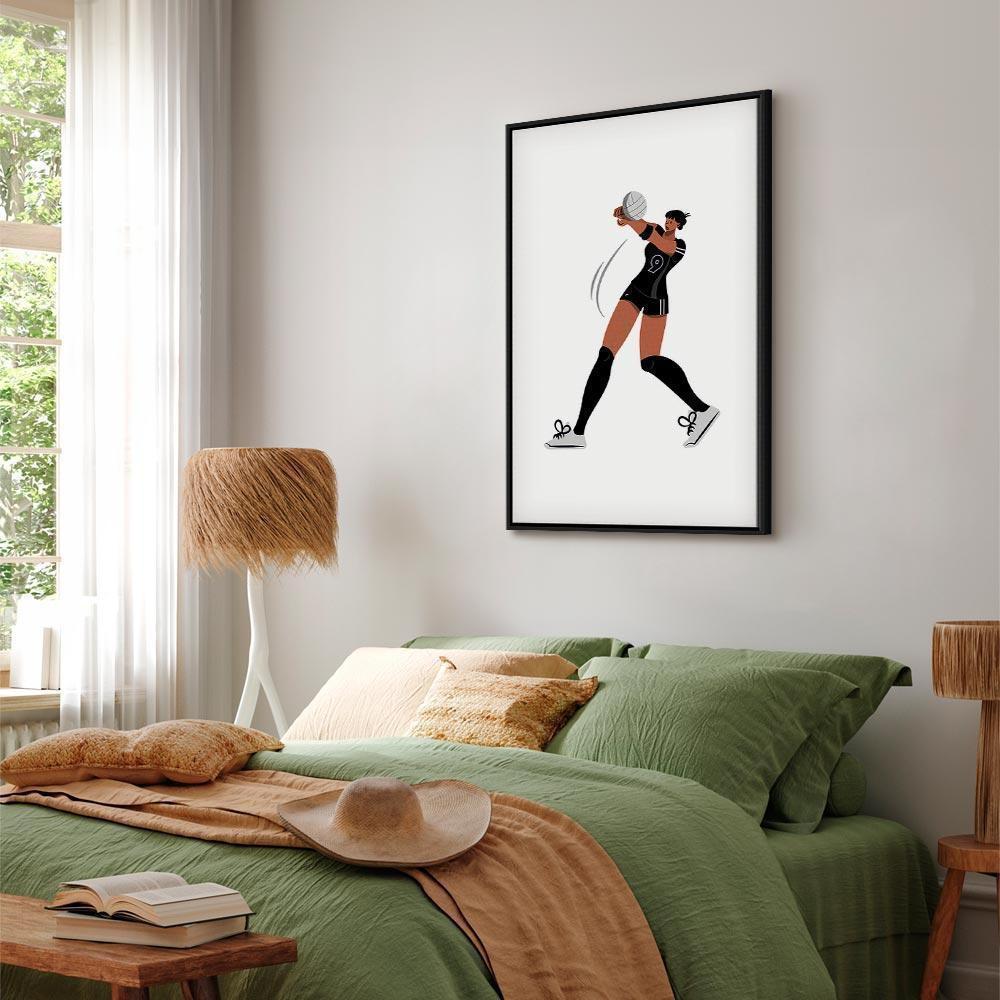 Leinwandbild - Female Volleyball Player Illustration