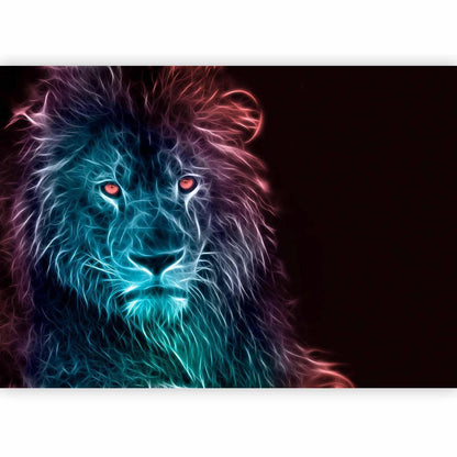 Fototapete - Abstract lion - rainbow Artgeist