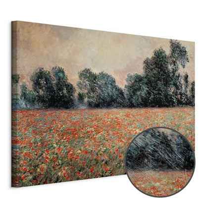 Leinwandbild - Claude Monet – Field with wild Poppies