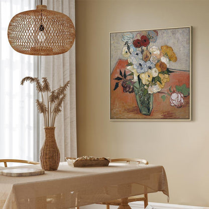 Leinwandbild - Vincent Van Gogh – Stilllife with Japanese vase, roses and anemones