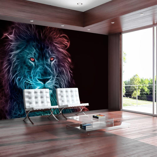 Fototapete - Abstract lion - rainbow Artgeist