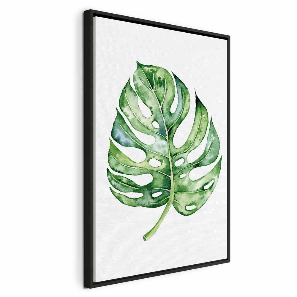 Leinwandbild - Watercolor Monstera (1 Part) Vertical