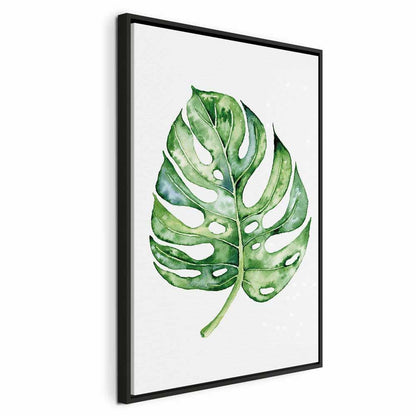 Leinwandbild - Watercolor Monstera (1 Part) Vertical