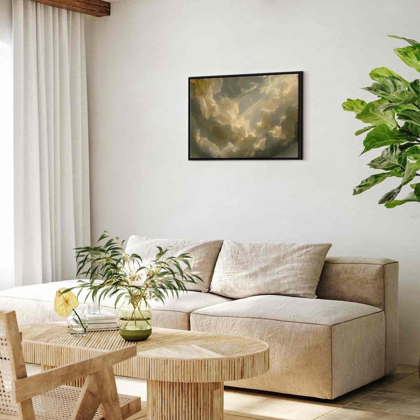 Leinwandbild - Enchanting Play of Colors Against a Backdrop of Clouds