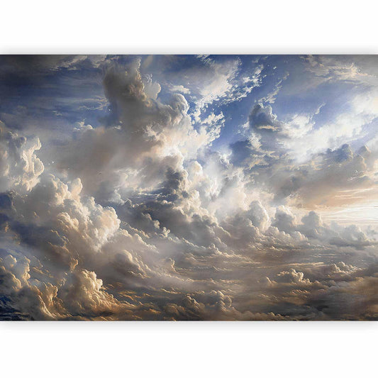 Fototapete - Golden Reflections on Clouds Foretelling Dusk Artgeist