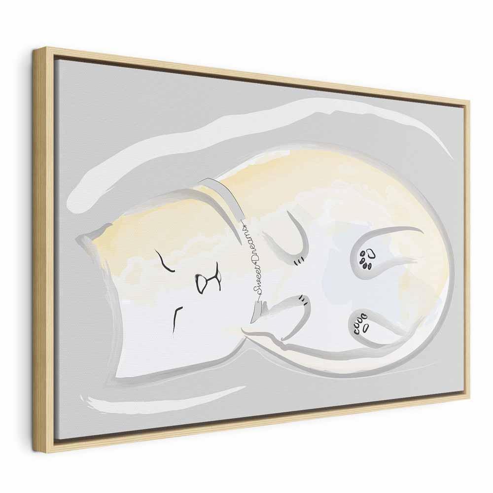 Leinwandbild - Sleepy Kitty (1 Part) Vertical