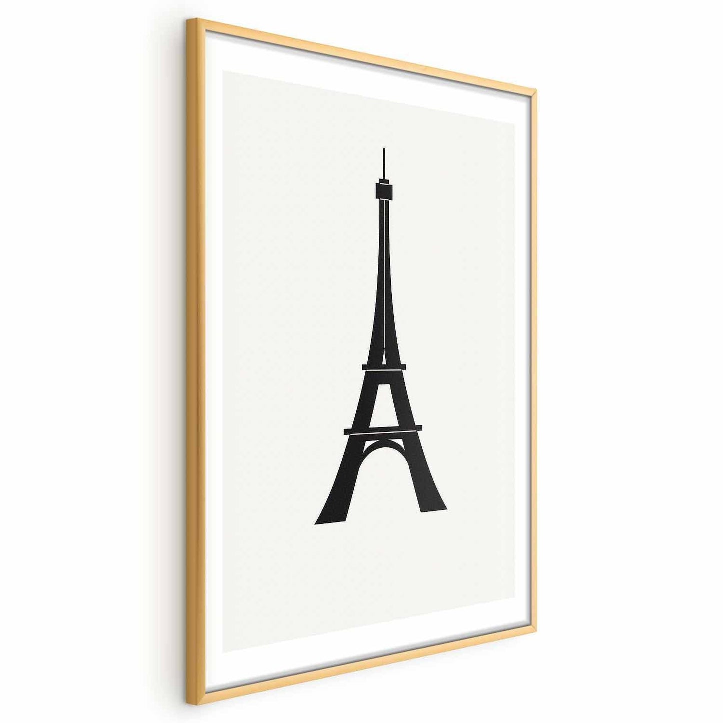 Poster - Eiffel Tower Simple Black-and-White Graphic