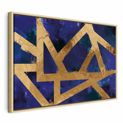 Leinwandbild - Golden Geometry (1 Part) Wide