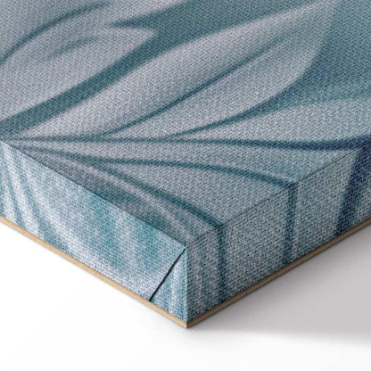 Leinwandbild - Ornaments in Worn Muted Turquoises: Delicate Plant Pattern