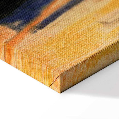 Leinwandbild - August Macke – Walker under trees (Walker in the park)