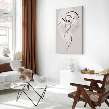 Leinwandbild - Beige Energy (1 Part) Vertical