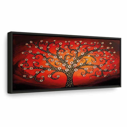 Leinwandbild - Fiery Tree (1 Part) Narrow