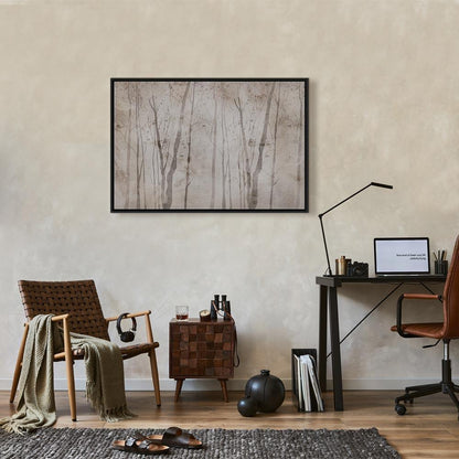 Leinwandbild - Beige Forest of Thoughts (1 Part) Wide