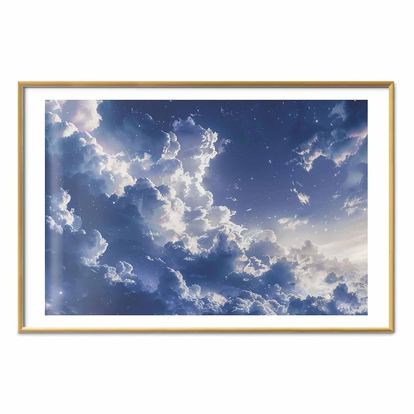 Poster - Starry Clouds and Soft Light Over a Corner of the Sky