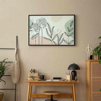 Leinwandbild - Pastel line art