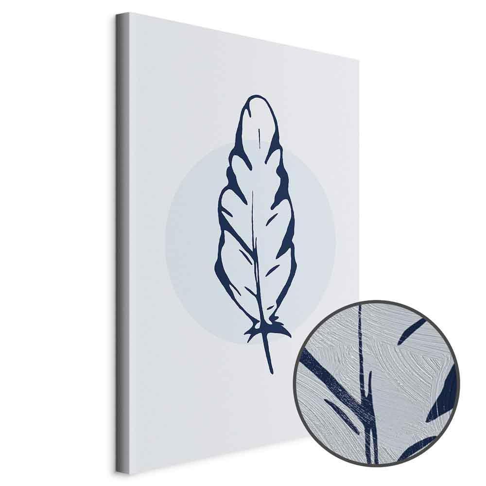 Leinwandbild - Blue Feather (1 Part) Vertical