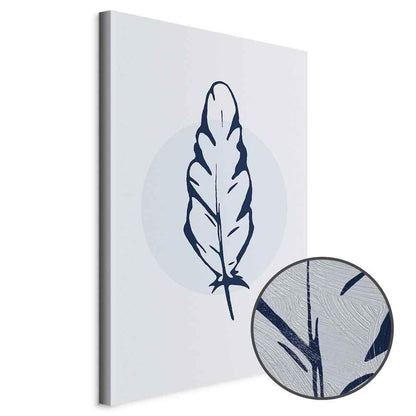 Leinwandbild - Blue Feather (1 Part) Vertical