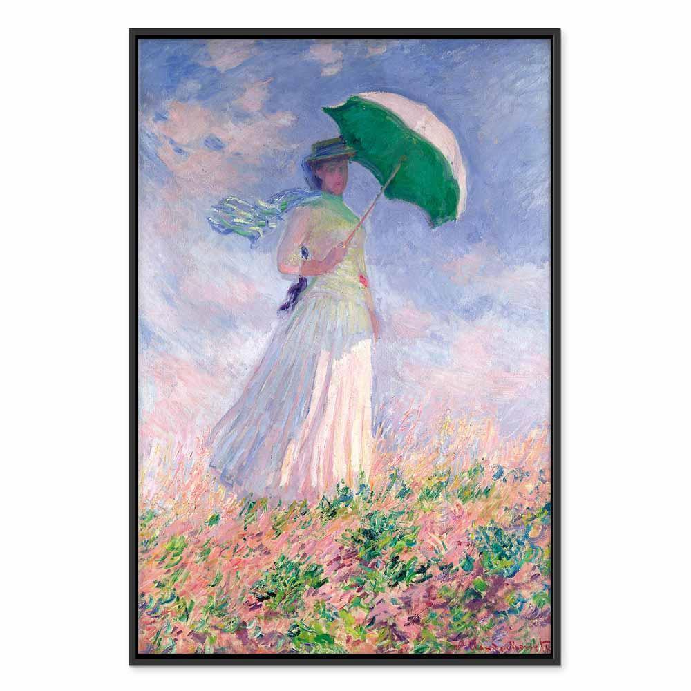 Leinwandbild - Claude Monet – Woman with a Parasol, facing right