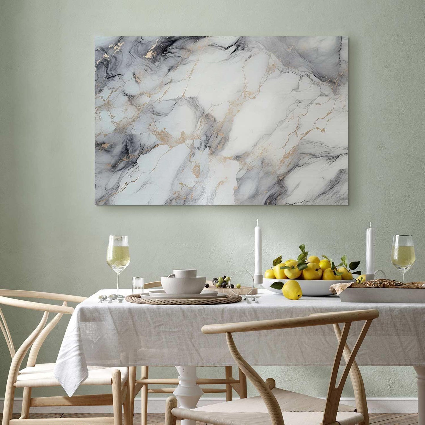 Leinwandbild - Elegant marble – stone structures in neutral colours