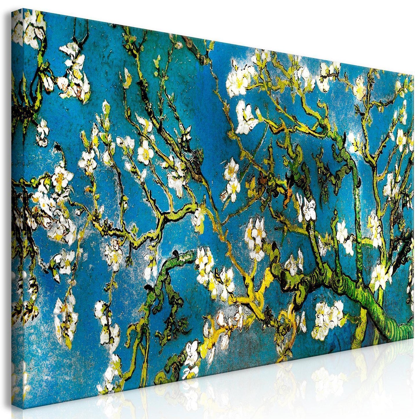 Leinwandbild Blühender Mandelzweig – Elegante Wanddeko in Pastellfarben