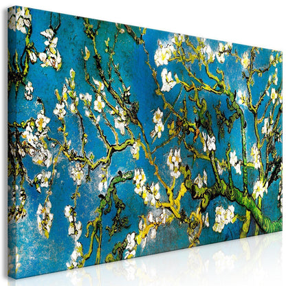 Leinwandbild Blühender Mandelzweig – Elegante Wanddeko in Pastellfarben