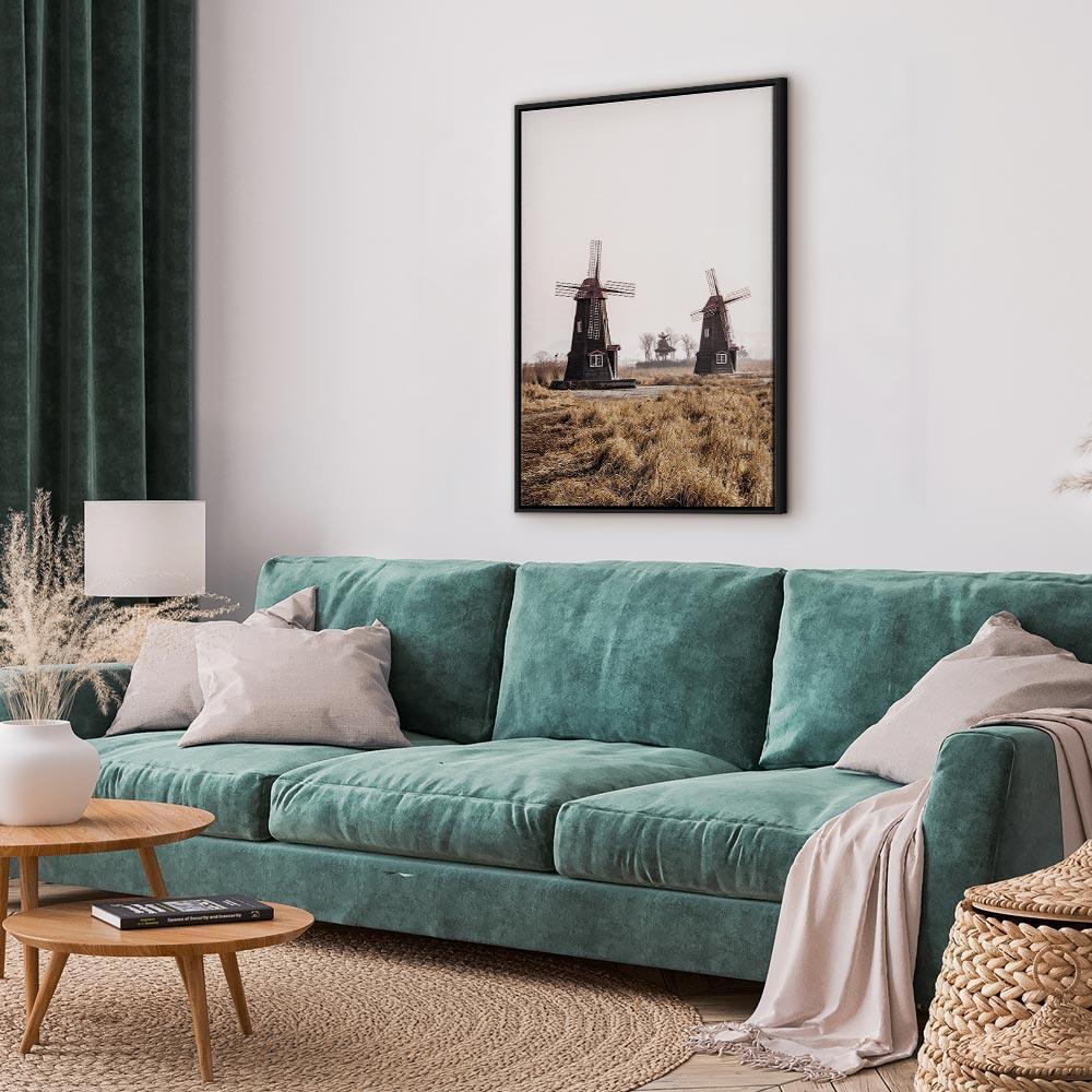 Leinwandbild - Wooden Windmill (1 Part) Vertical