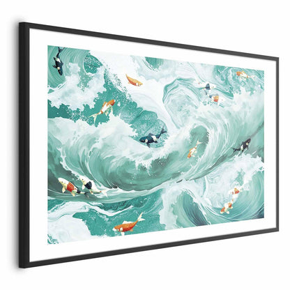 Poster - Fish and Waves Artgeist