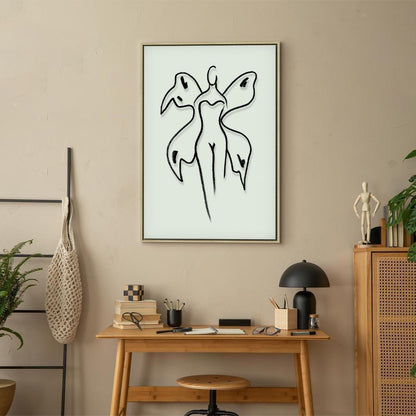 Leinwandbild - Butterfly Woman (1 Part) Vertical